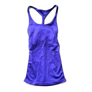 New Bebe Royal Blue Twist Back Sport Tank Top